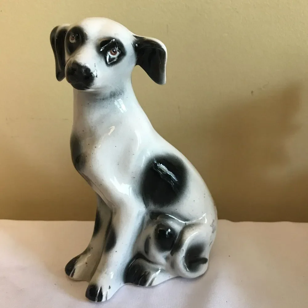Hand Painted Porcelain Dalmatian Dog Figurine Made in‎ Brazil